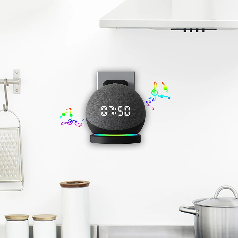 Amazon Speaker Echo Dot 5 - Plastic luidspreker wandhouder kabelbeheer slimme luidsprekerhouder