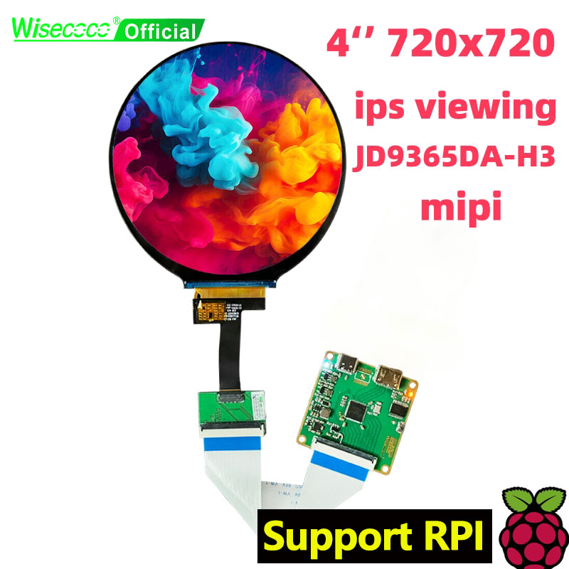 Home Automation Raspberry Pi - Wisecoco 4 inch rond LCD-scherm Cirkel