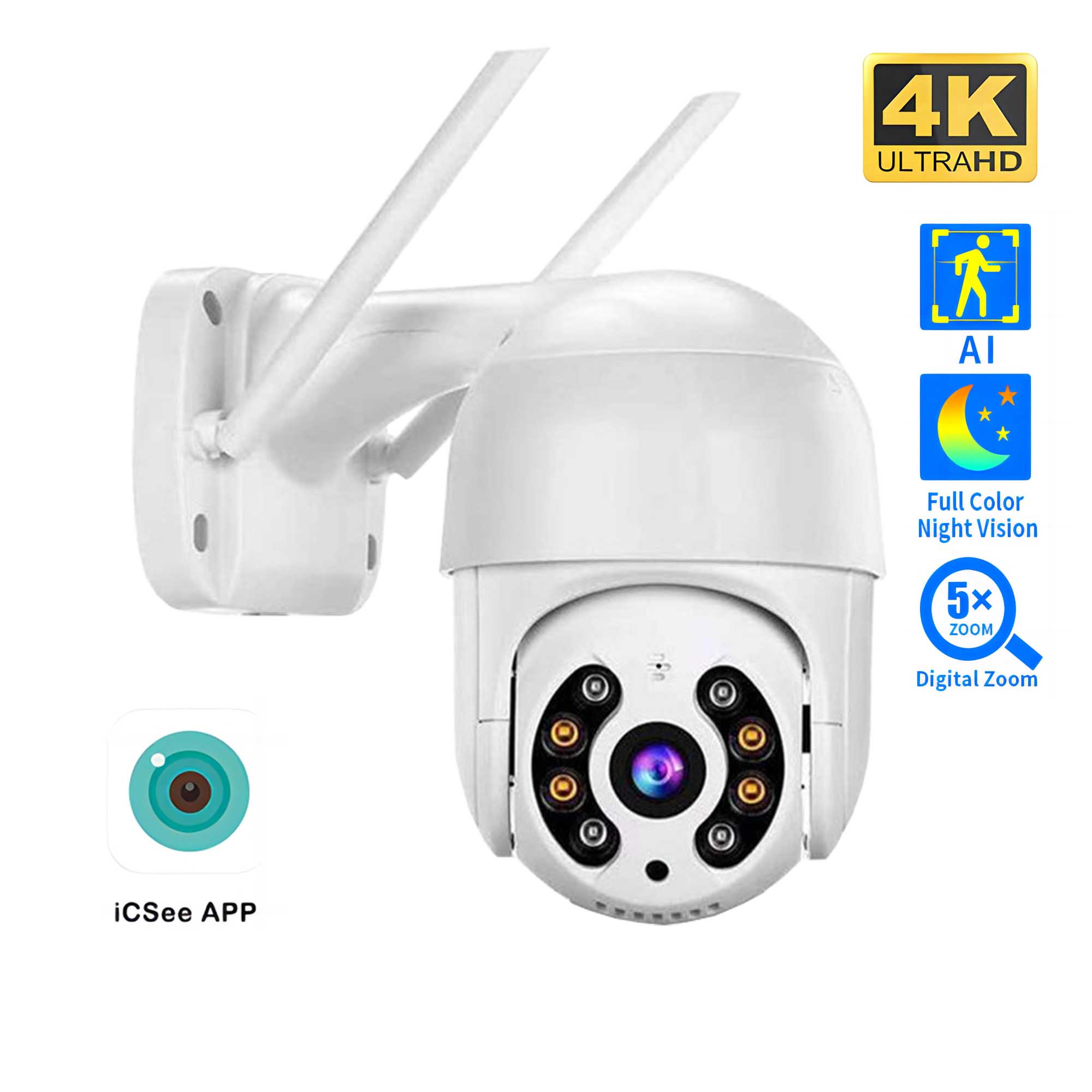 Eufy Camera E220 - 8MP 4K Draadloze PTZ-camera HD 1080P