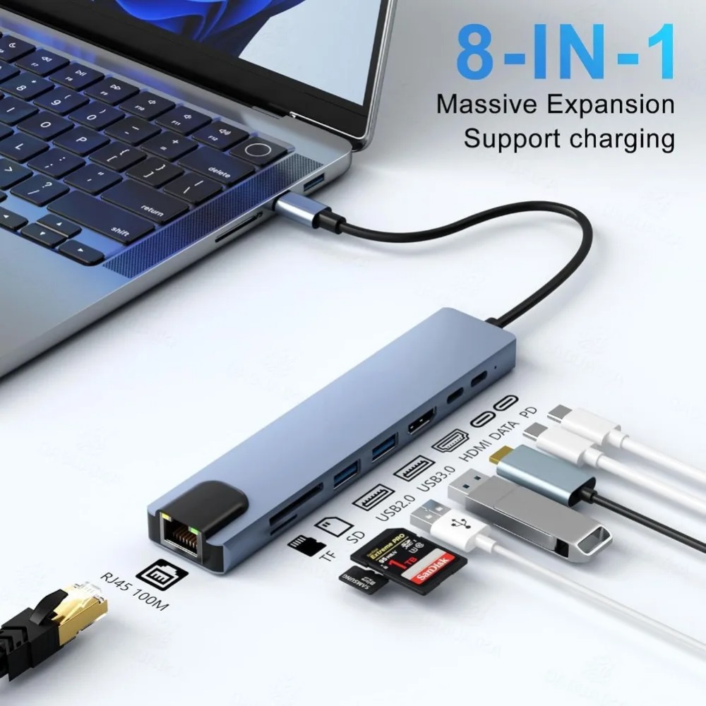 USB-C Hub 8/7-in-1 4K HDMI Ada - Home Assistant Sd recensie en prijs